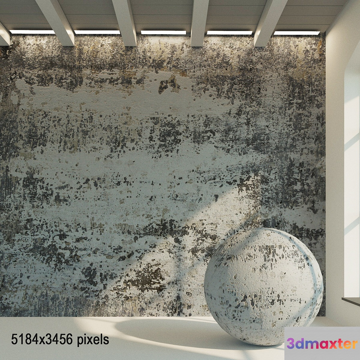 Concrete wall. Old concrete. 24 3D Max