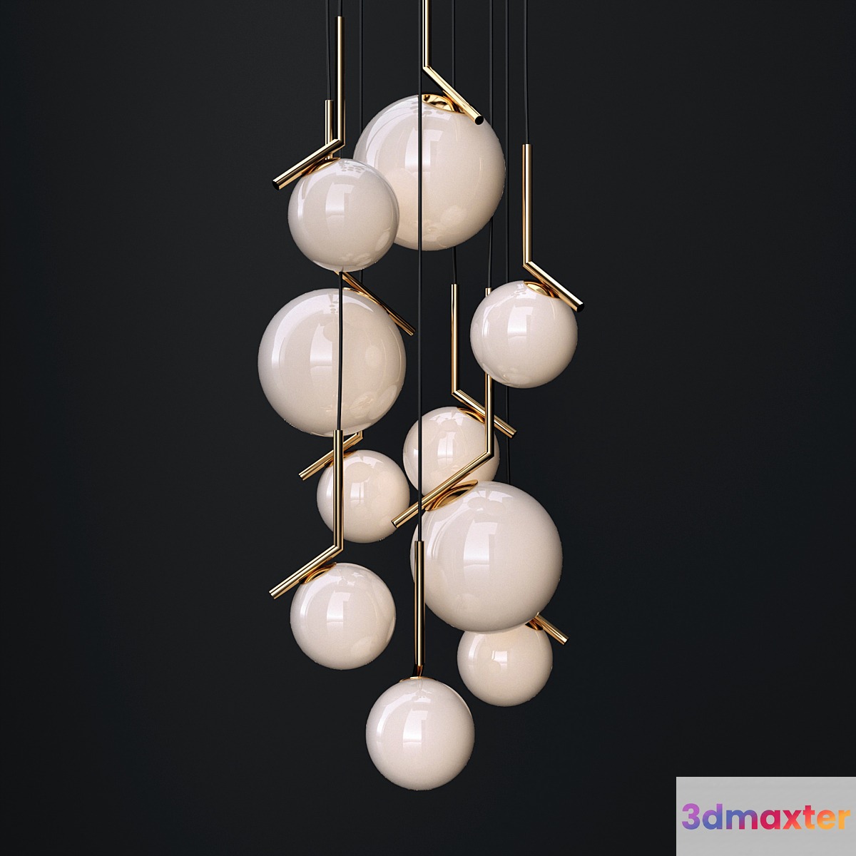 Chandelier  IC GOLD 3D Max