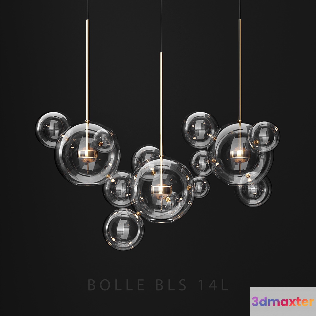Chandelier Giopato & Coombes BOLLE BLS 14L 3D Max
