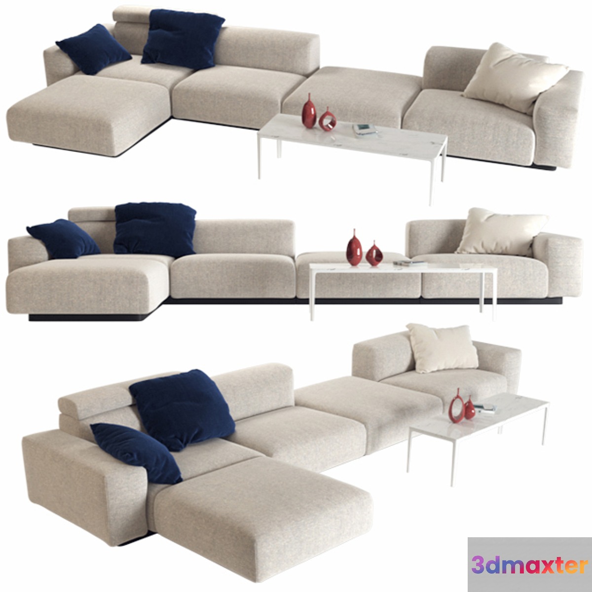 Vitra Soft Modular Sofa (vray GGX)