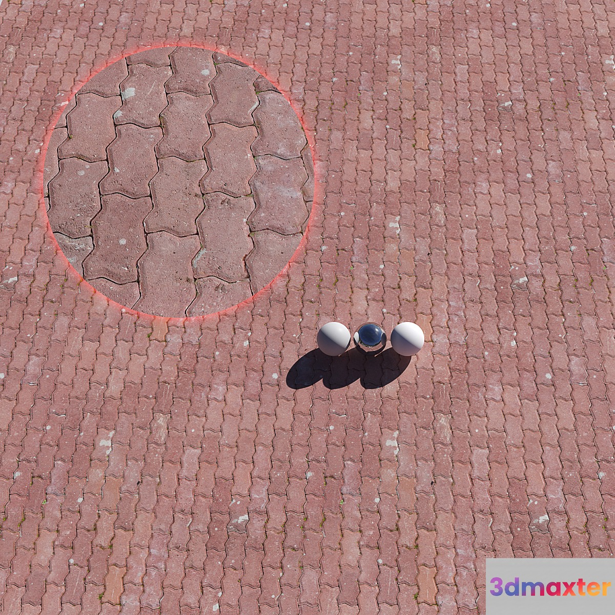 Sidewalk tile_1 3D Max