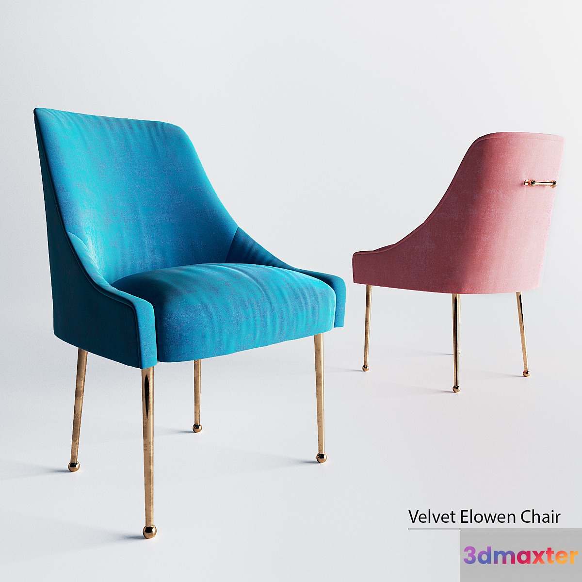 Velvet Elowen Chair 3D Max