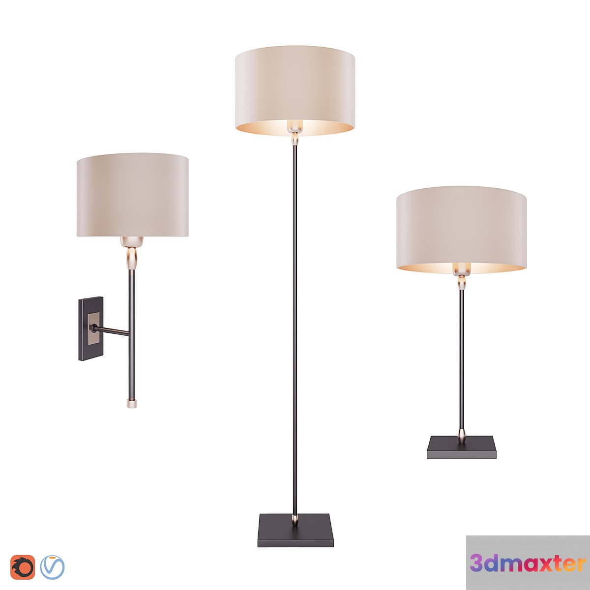 Heathfield Casablanca Lighting Set 3D Max