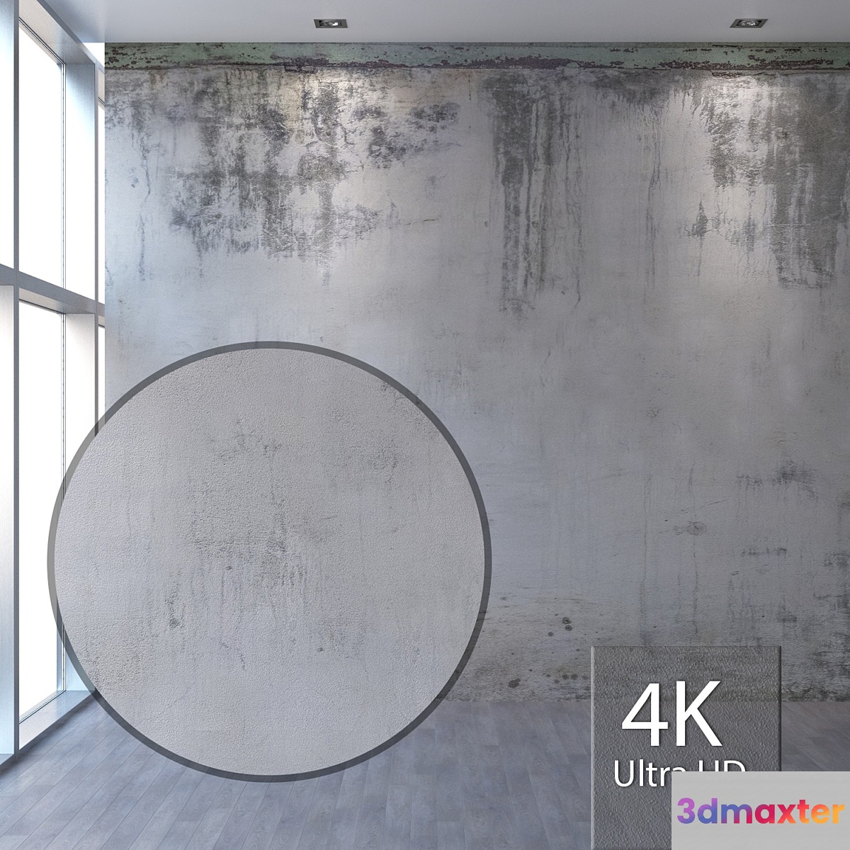 Concrete wall 482 3D Max