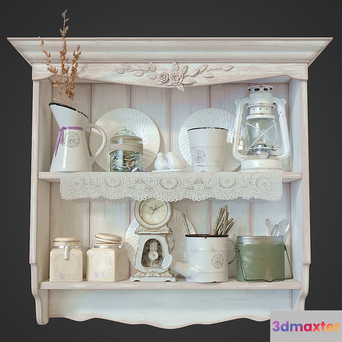 Shelf in the style of Provence 3D Max