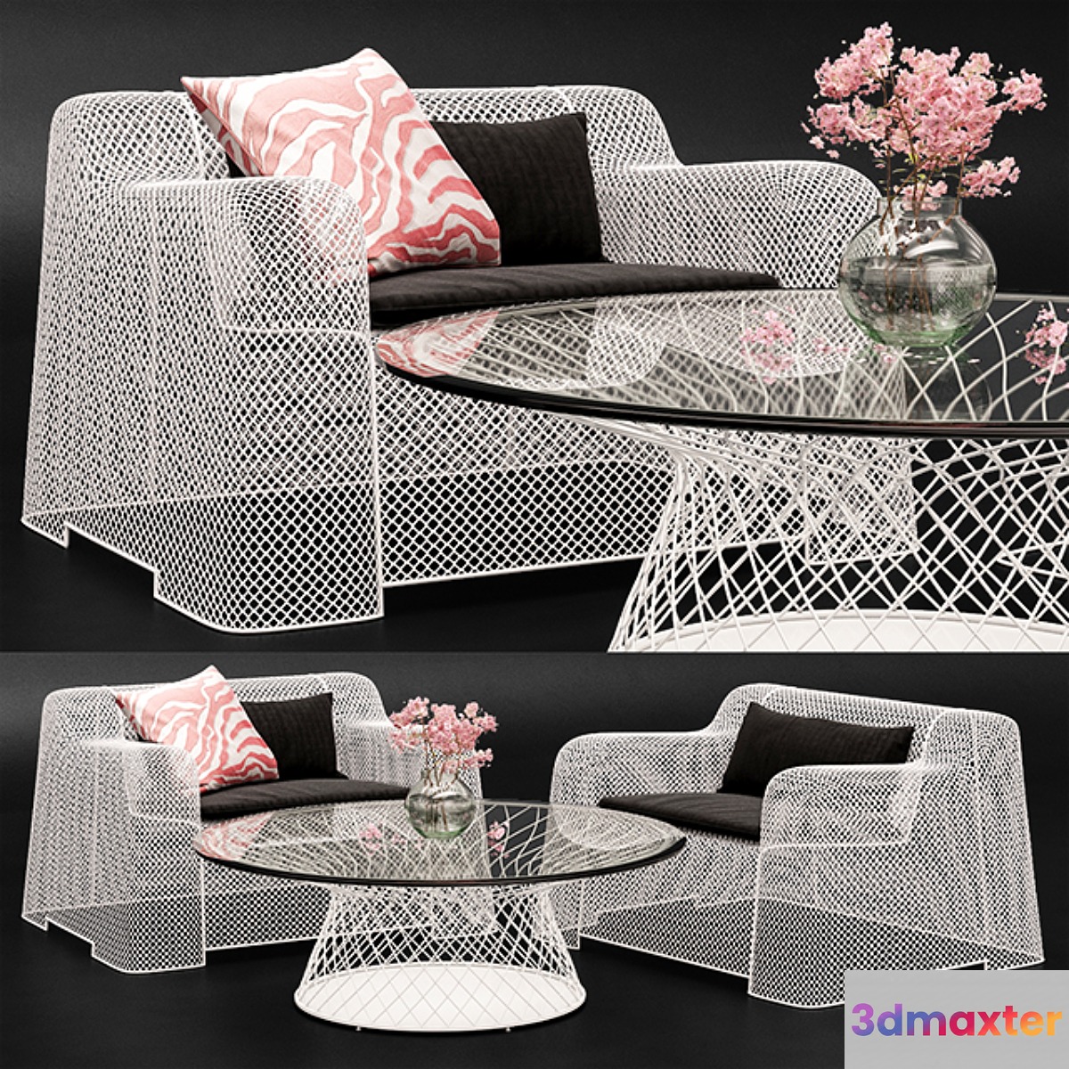 Coalesse Ivy Chair & Emu Table 3D Max