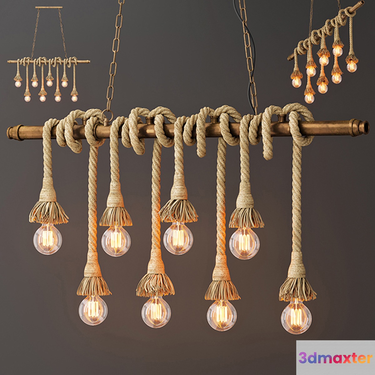 Rope pendant 3D Max