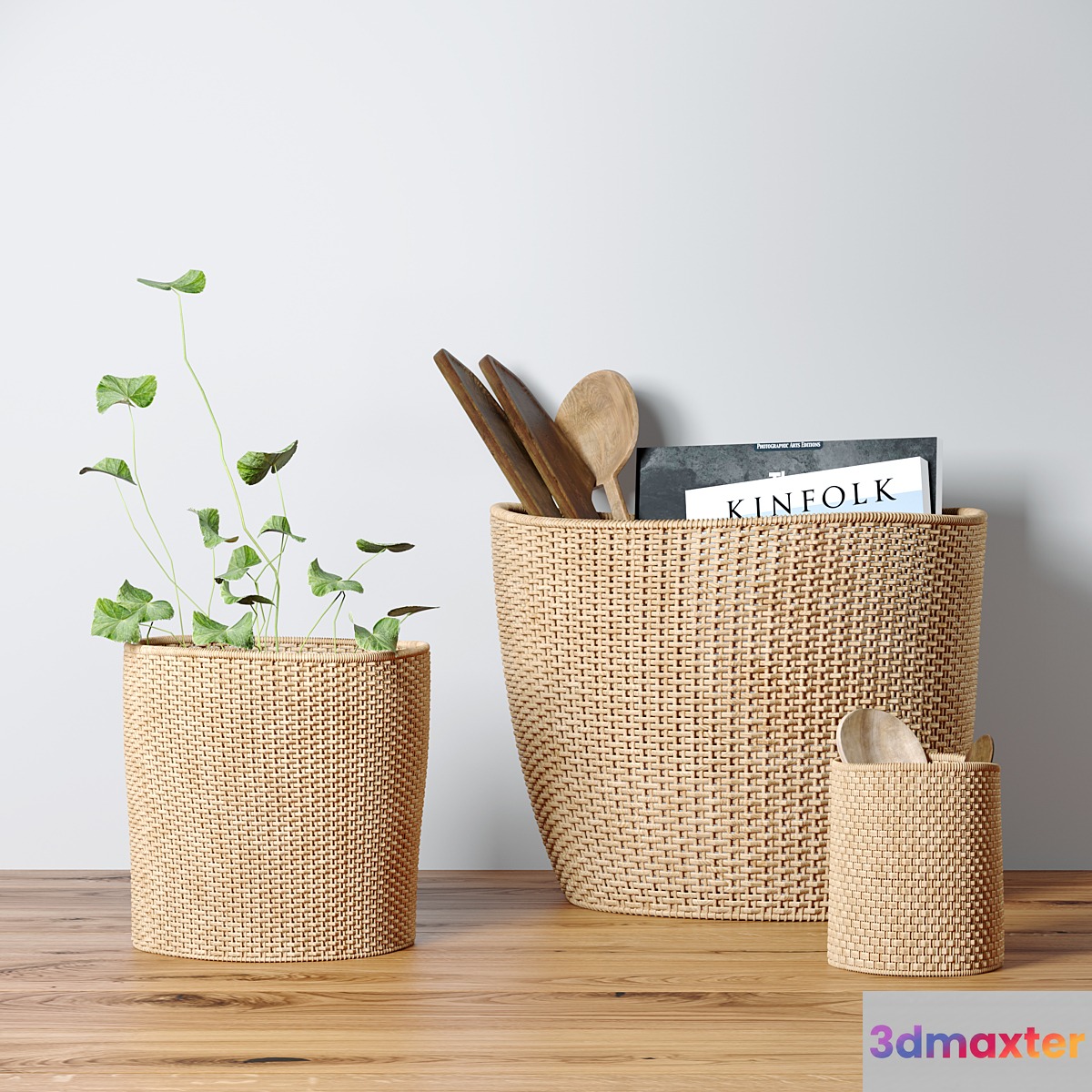 Decorative set with baskets