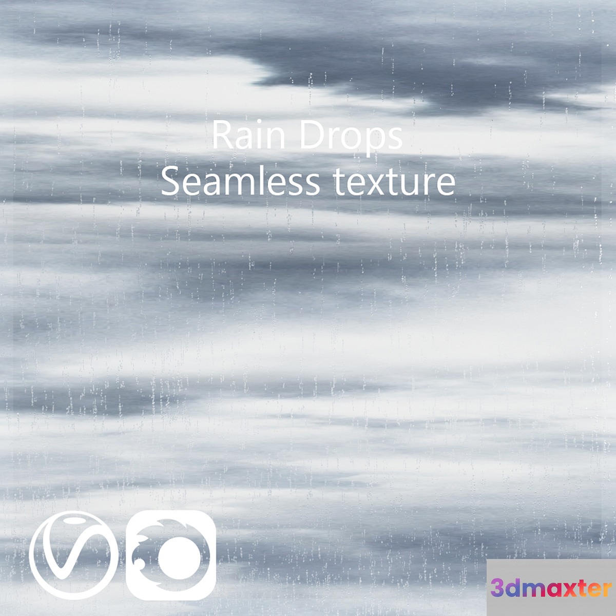 Wet glass - drops after rain 3D Max