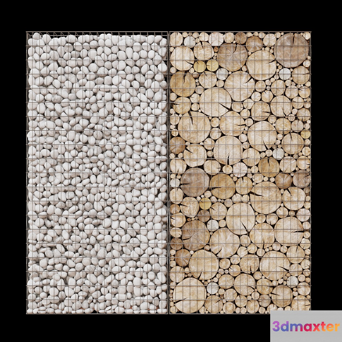 Wooden gabion