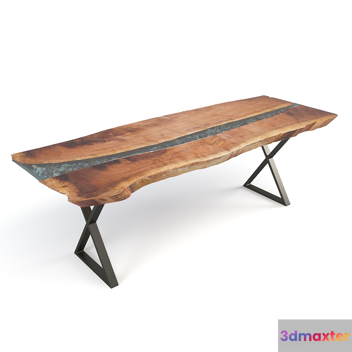 Live Edge River Table 3D Max