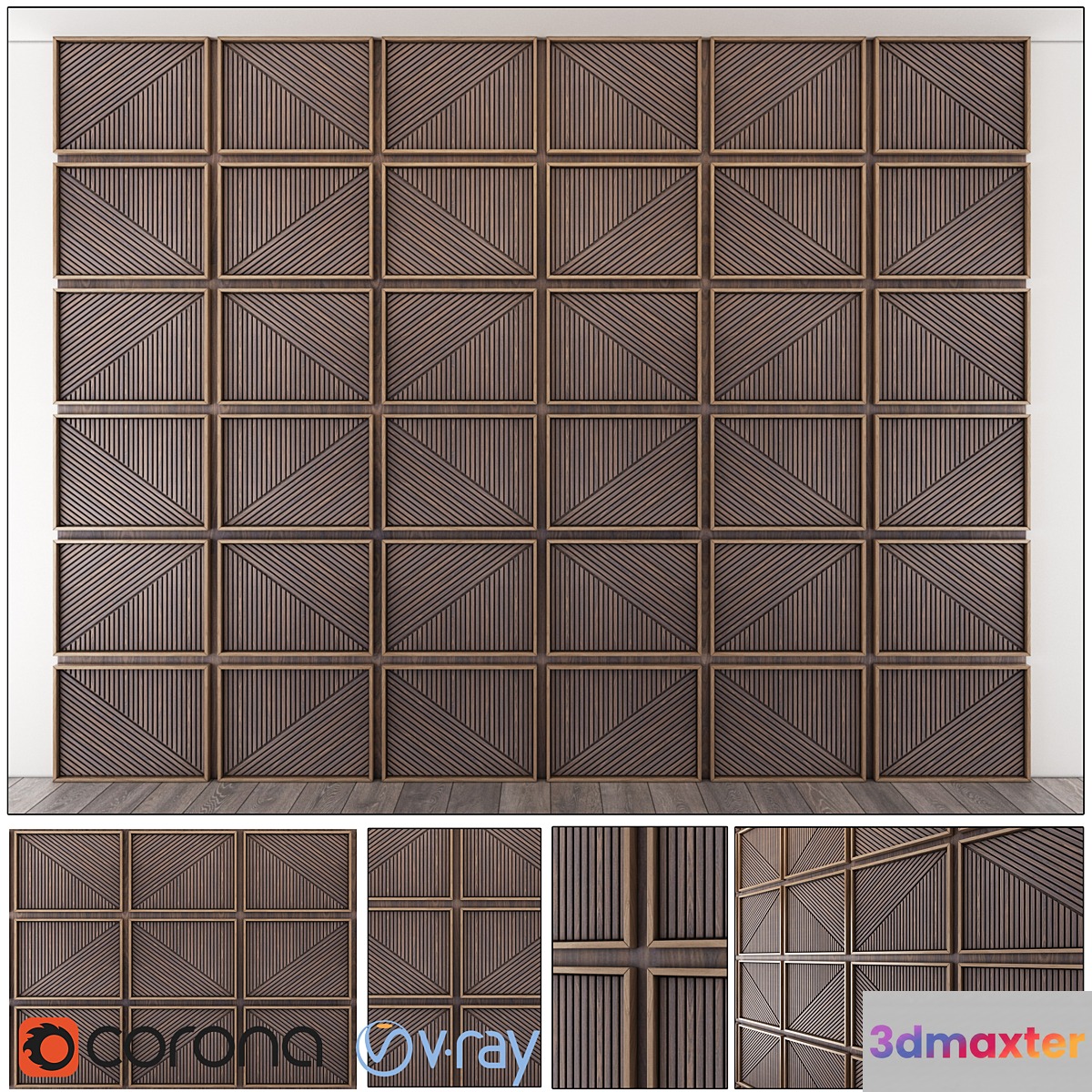 Wall Panel - 03 (Tbg) 3D Max