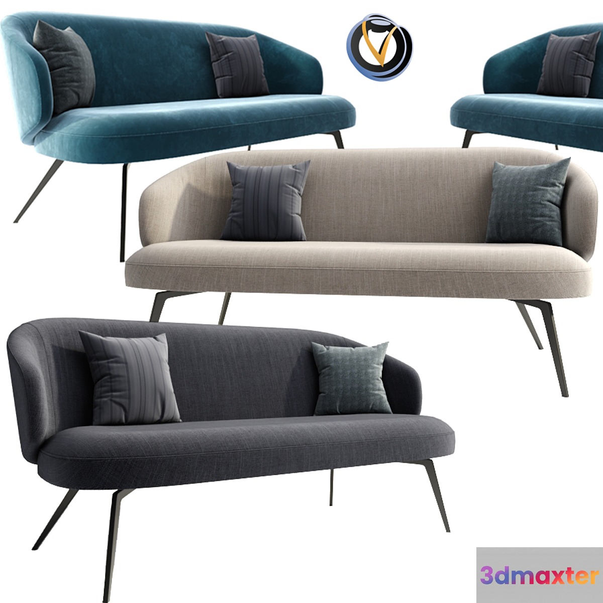 Lema Bice Living Furniture Occasional Sofa 3D Max