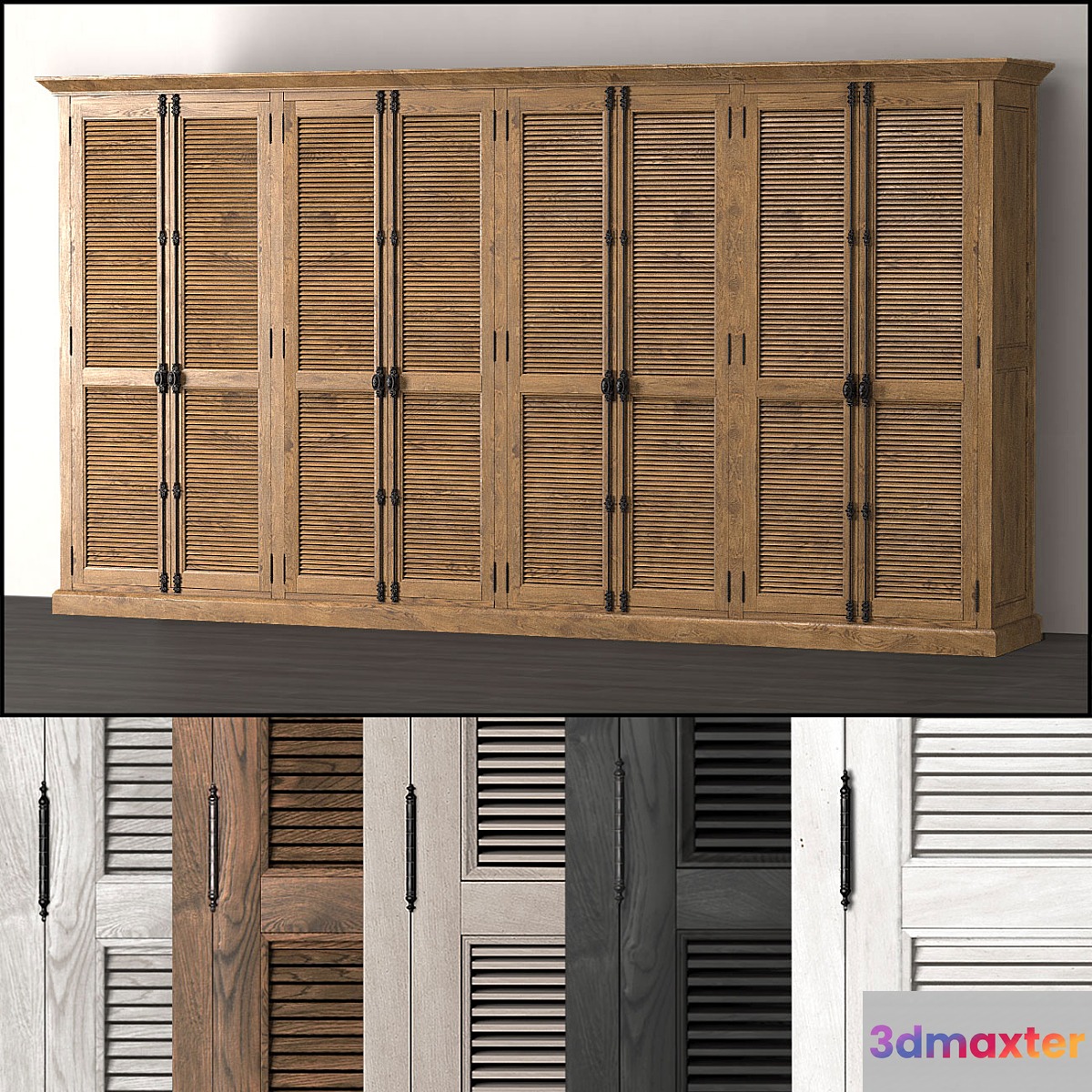 Walk-in wardrobe eight-door SHUTTER DREW 3D Max