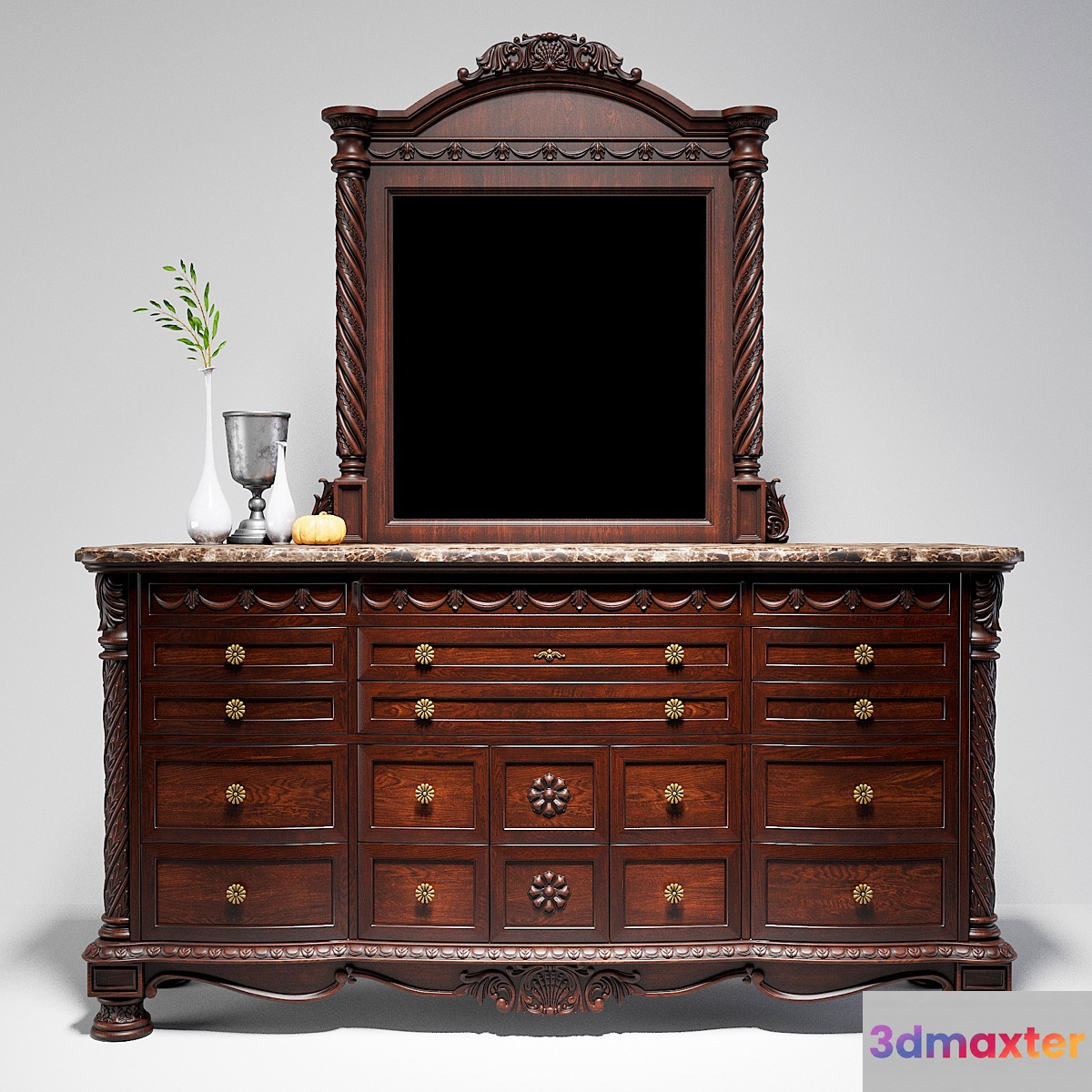 Chest of drawers with mirror North Shore 3D Max