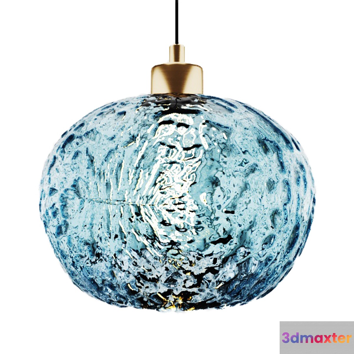 Hand Blown Rustic Seeded Glass Light - No.2 3D Max