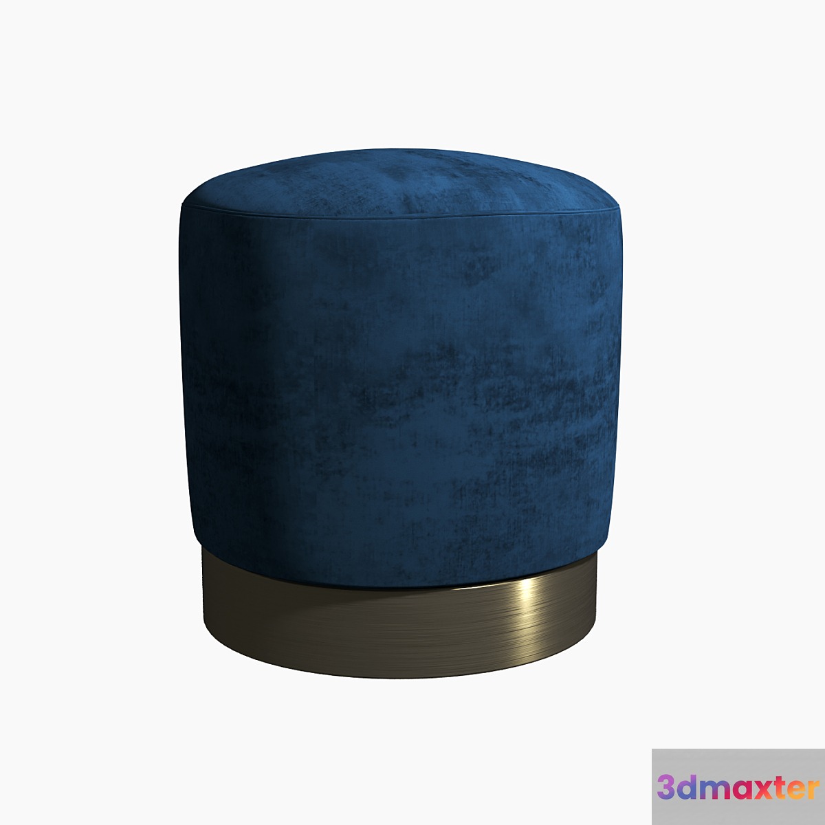 Poof Osman Blue velor 46 Cm