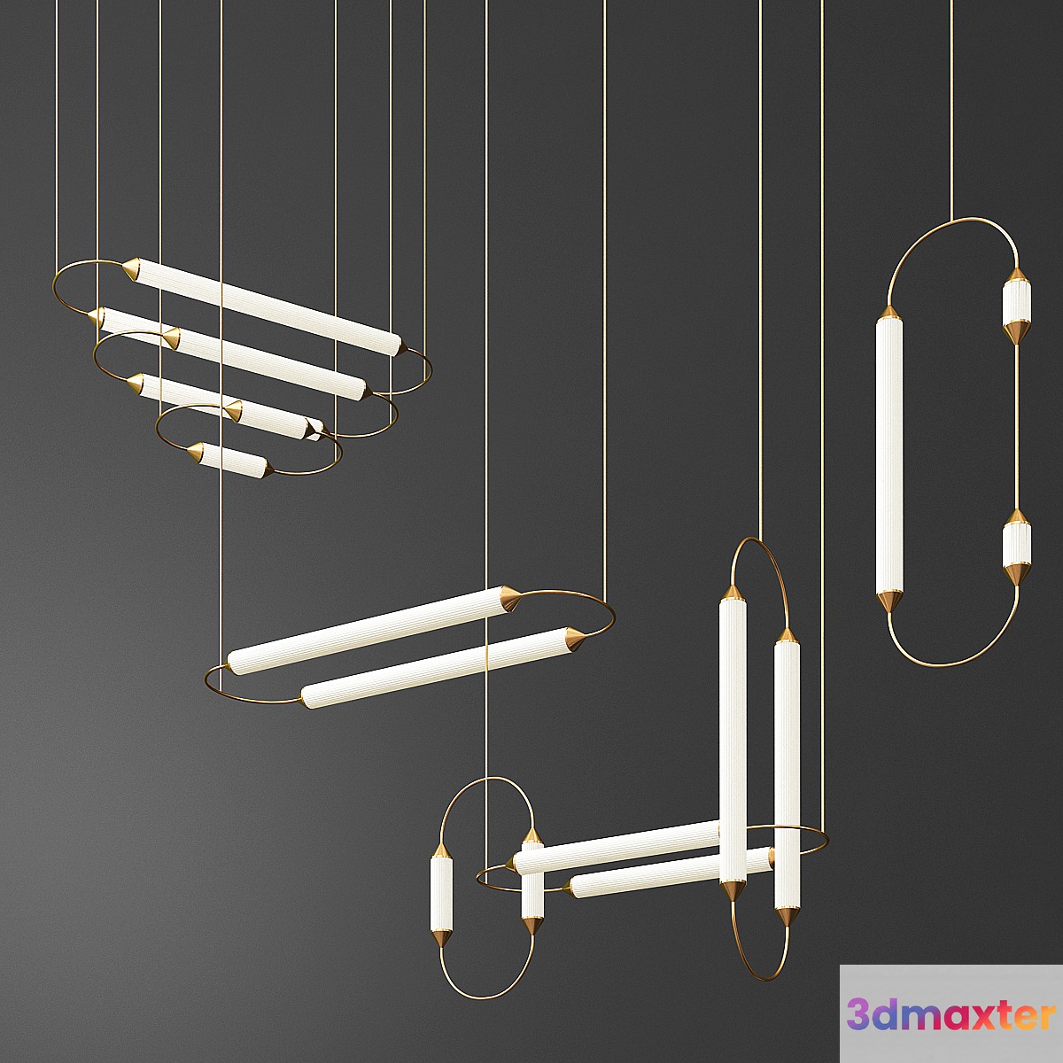 Sculptural Ornamental Lighting from Giopato & Coombes 3D Max