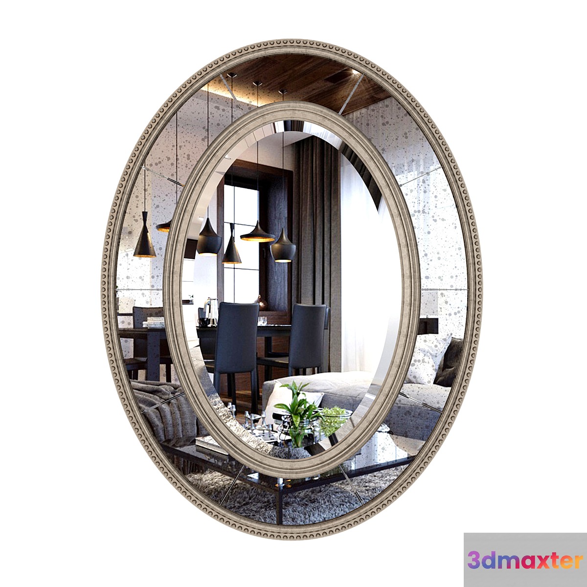 UtterMost Lara Oval Mirror