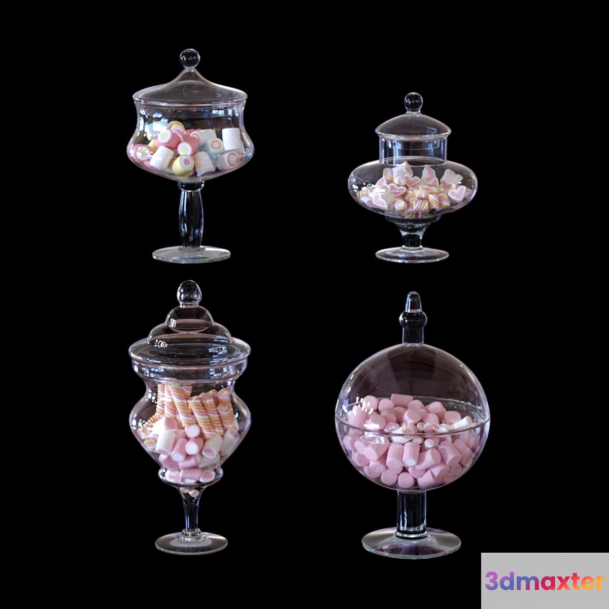 CYS Glass Candy Buffet Jar and Marshmallow