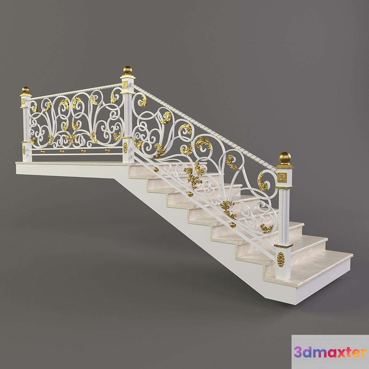Forged stairs 2 3D Max