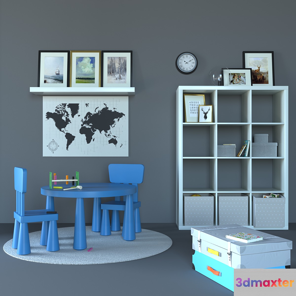 Children's furniture ikea 3D Max