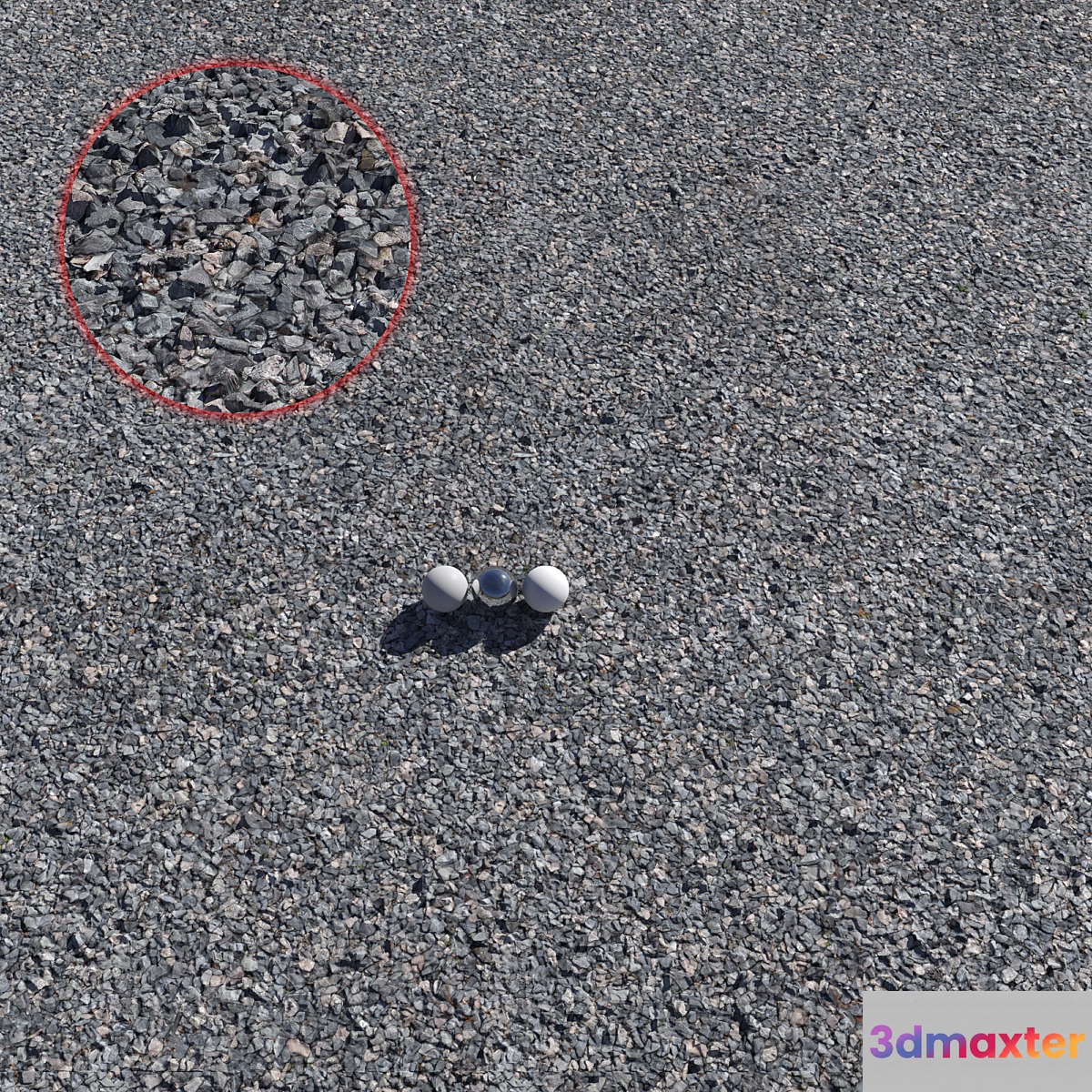 Crushed gravel 3D Max