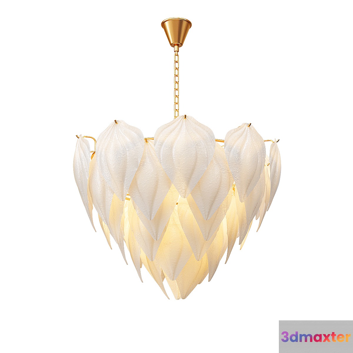 Fashion design art decorative glass leaf chandelier - No.3