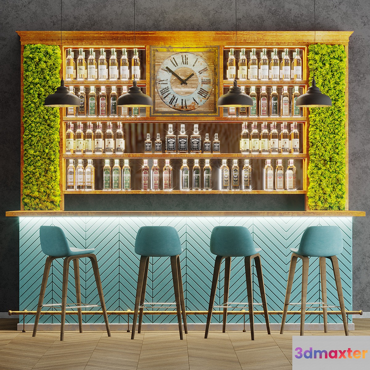 Bar Stool Eco Loft 3D Max