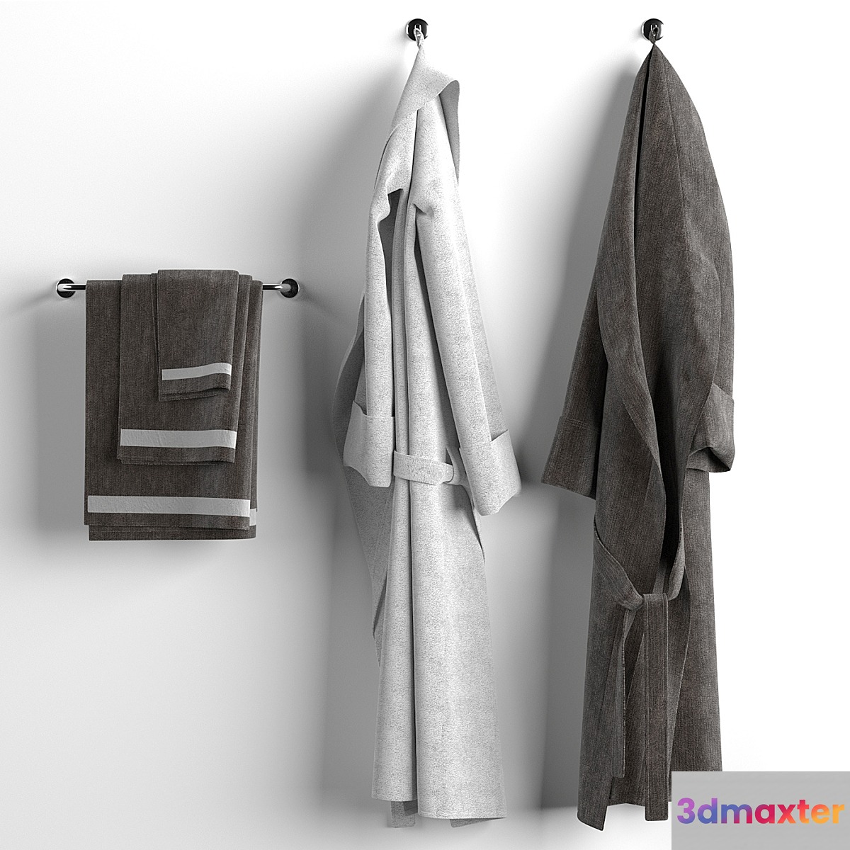 Bathrobes and towels 2 3D Max