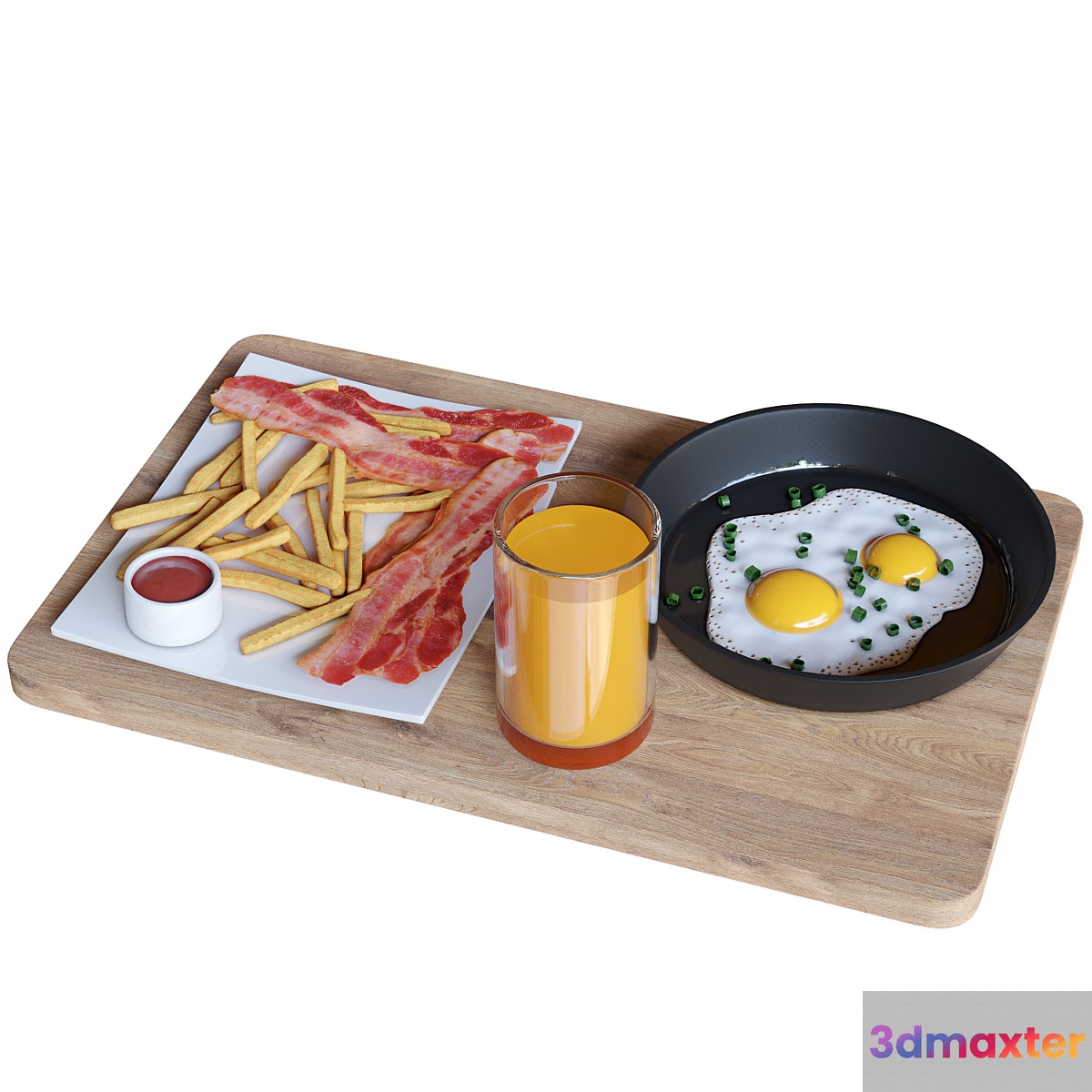 Breakfast set 3D Max