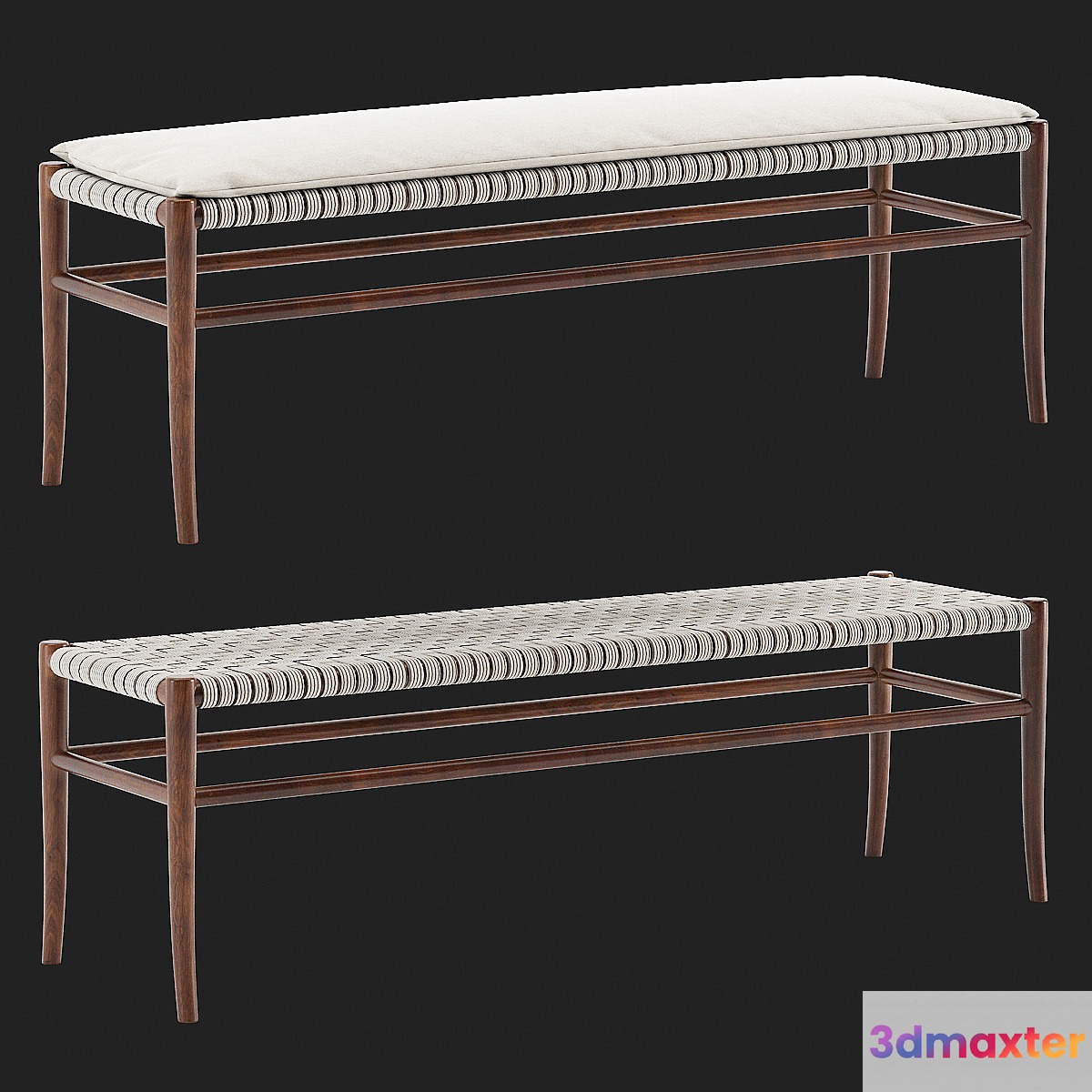 Vintage Folding Rope Bench - No.2
