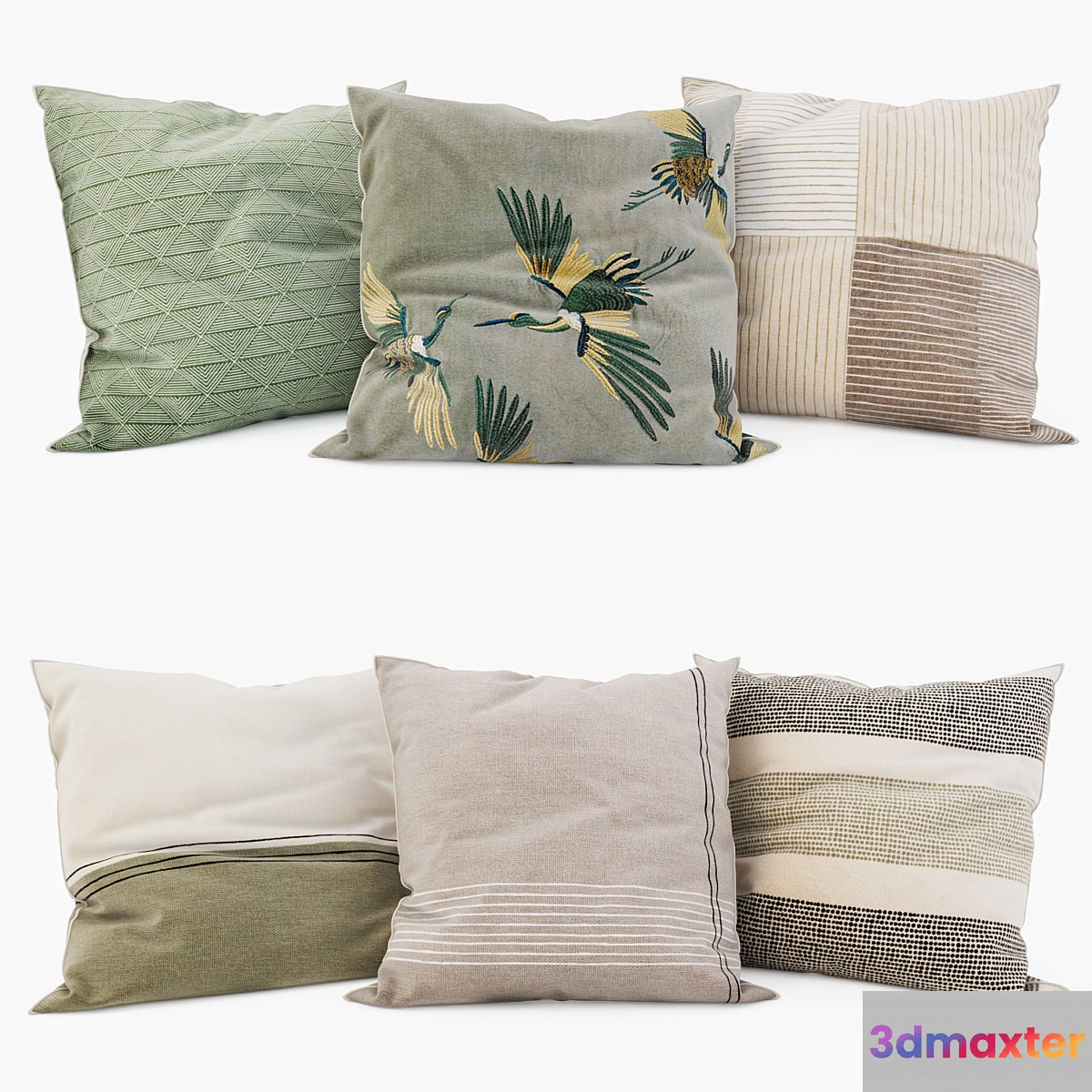 H & M Home - Decorative Pillows set 14 3D Max