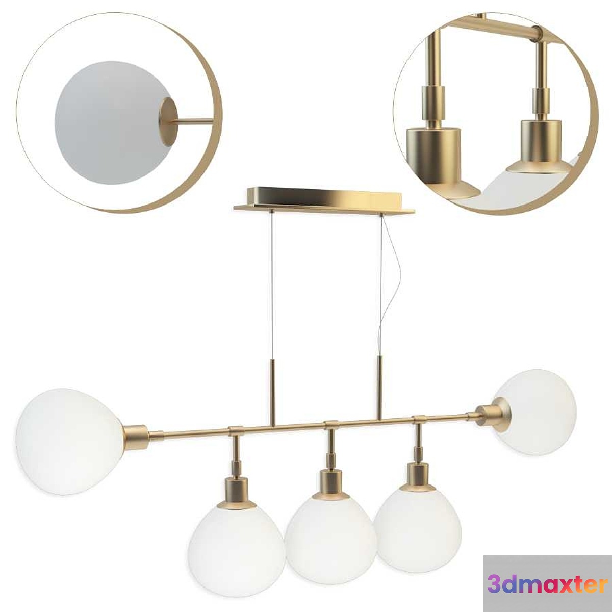 Suspended chandelier Maytoni Erich MOD221-PL-05-G