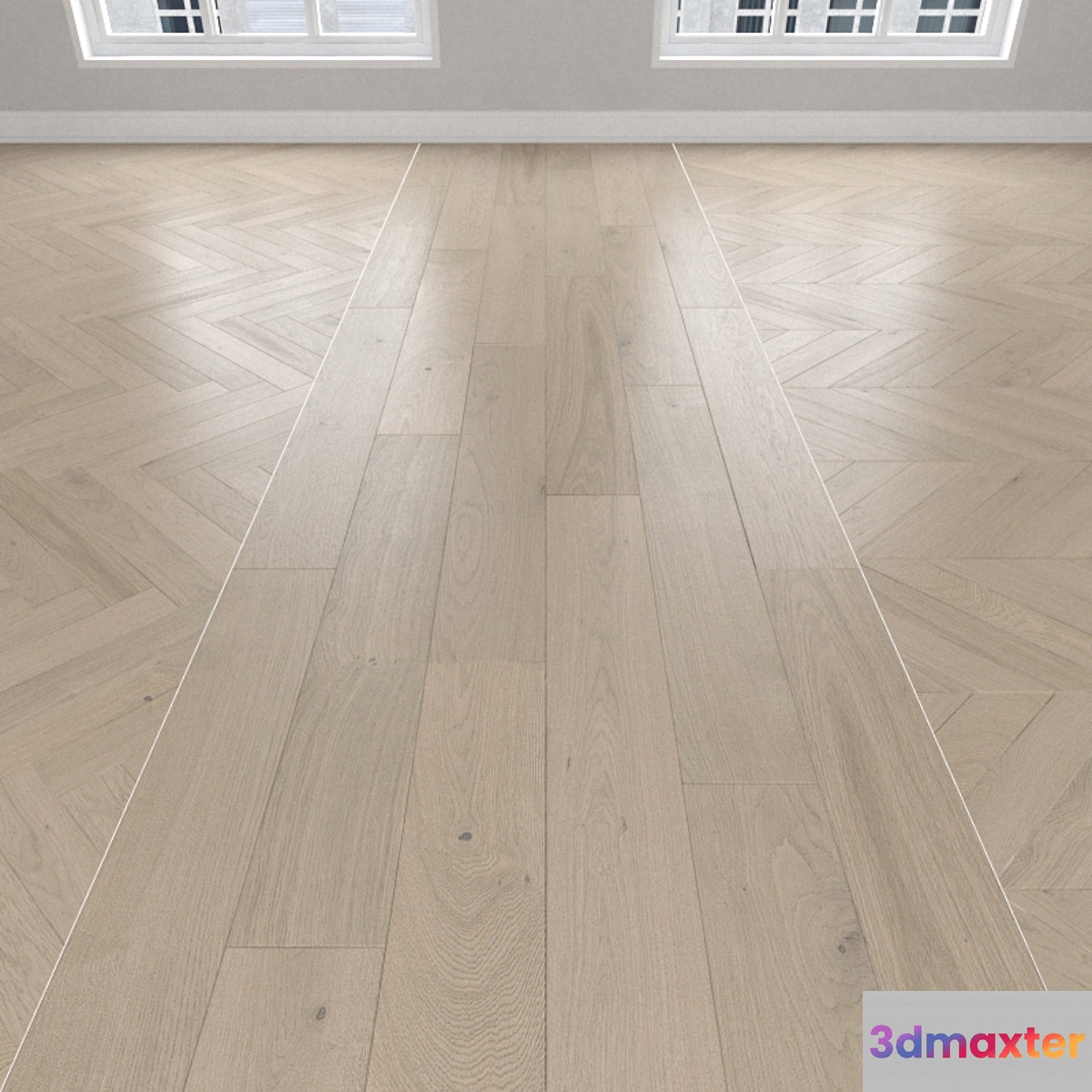 Parquet Oak sand 3 species: herringbone linear chevron.