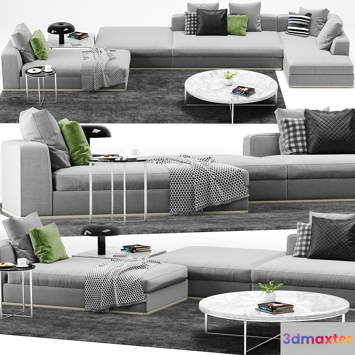 Minotti Powell Sofa 3D Max