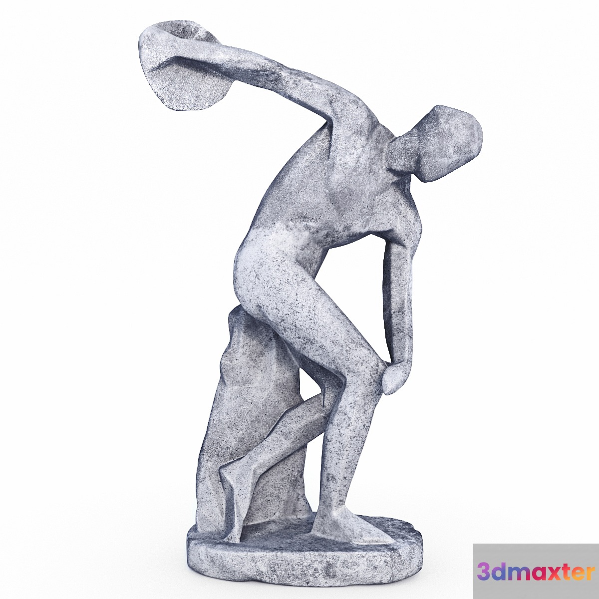 The Discobolus in style Low Poly 3D Max