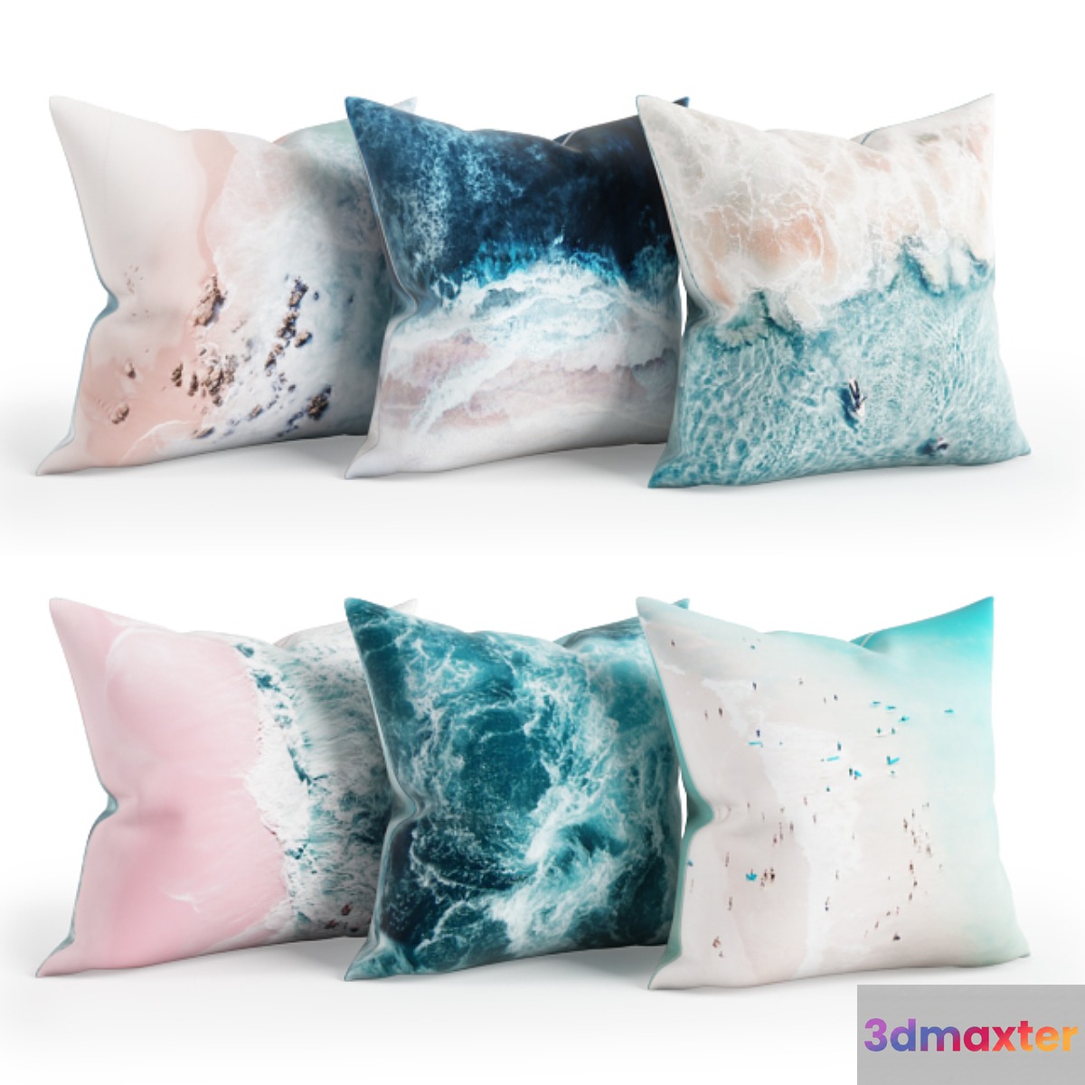 Beach_Pillow_Set_001 3D Max