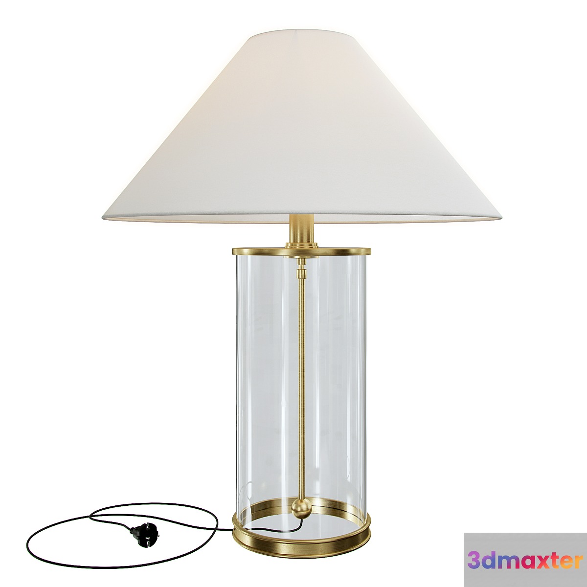 Ralph Lauren Home Modern table lamp in natural brass 3D Max