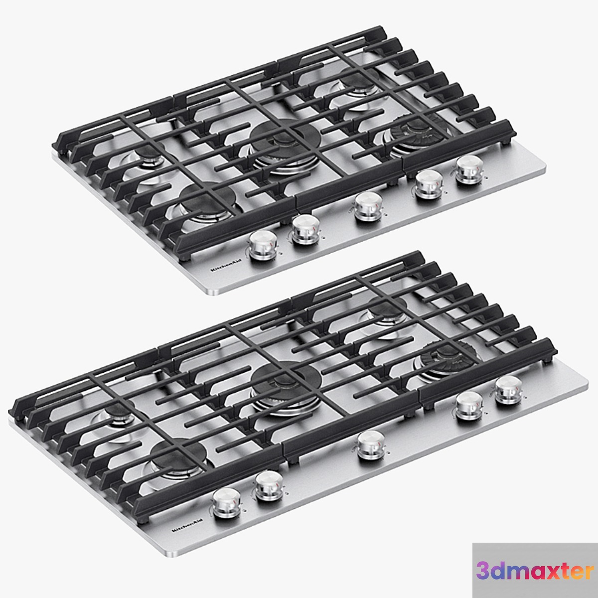 KitchenAid - 5-Burner Gas Cooktops with Griddle