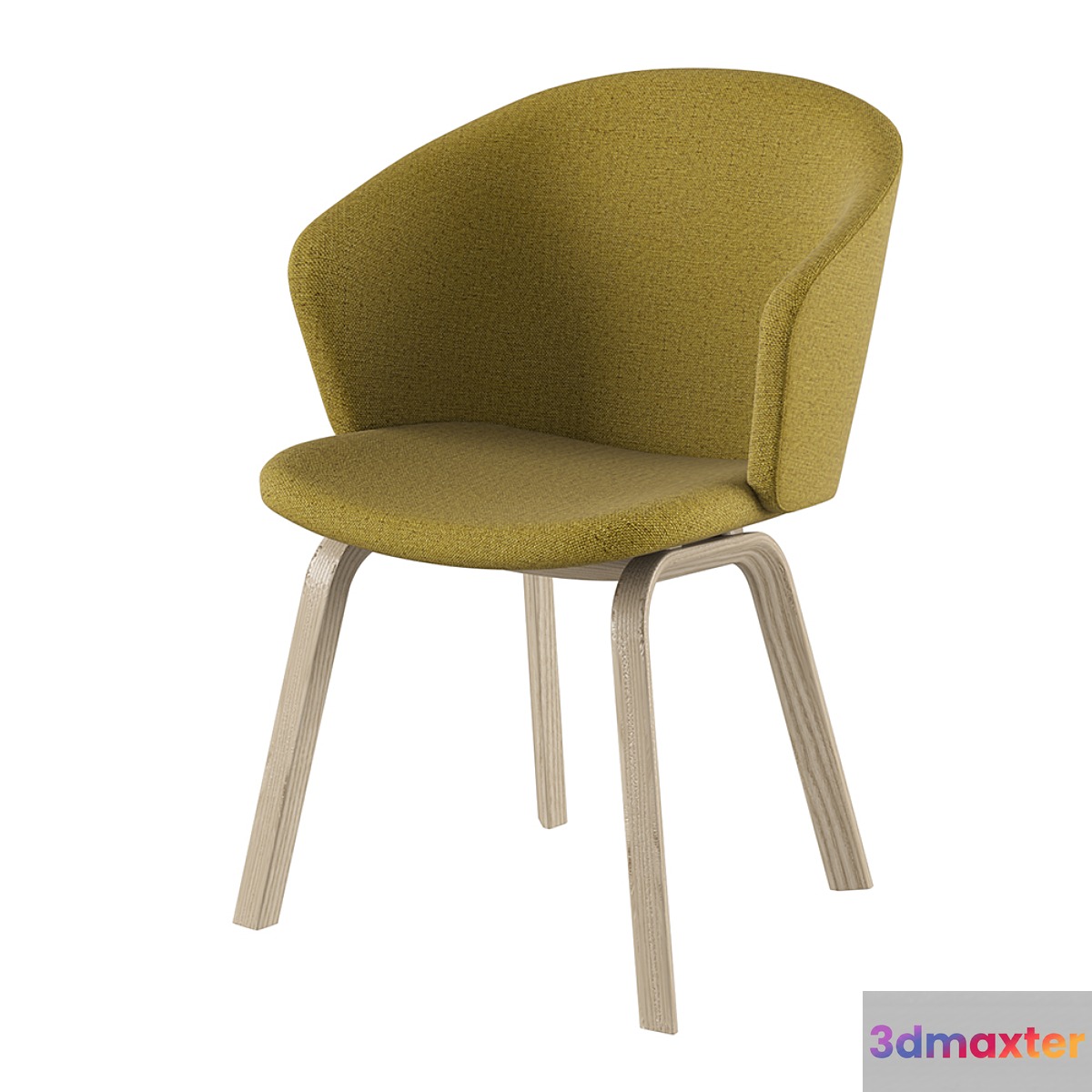 Arco Close Chair Wood 3D Max