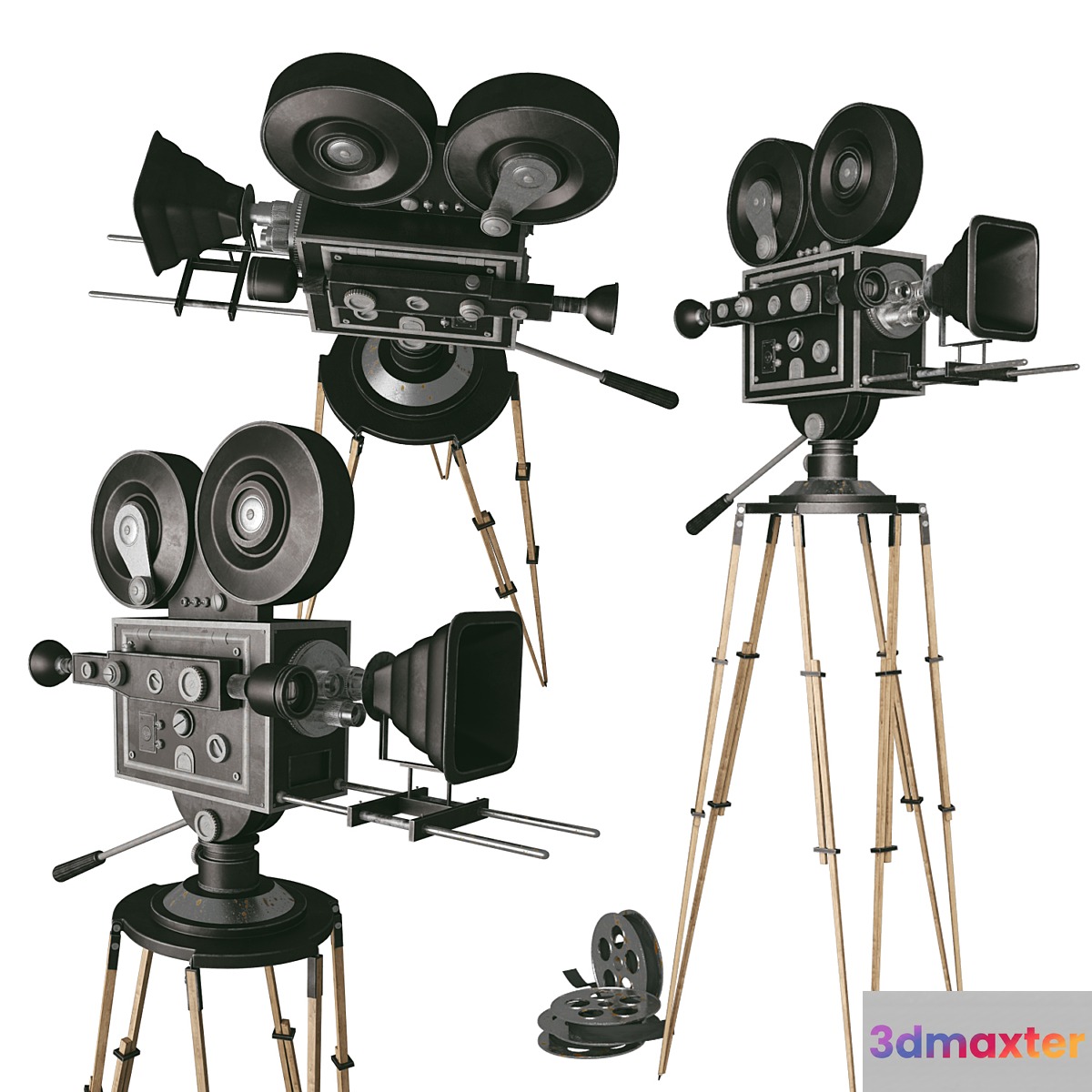 Vintage Movie Camera 3D Max