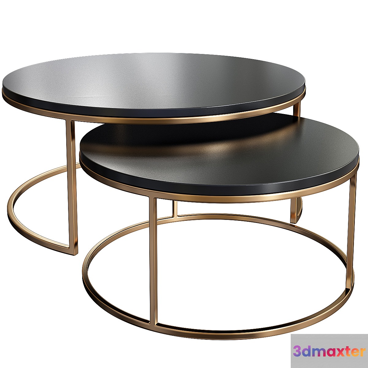 Round Nesting Coffee Table 3D Max