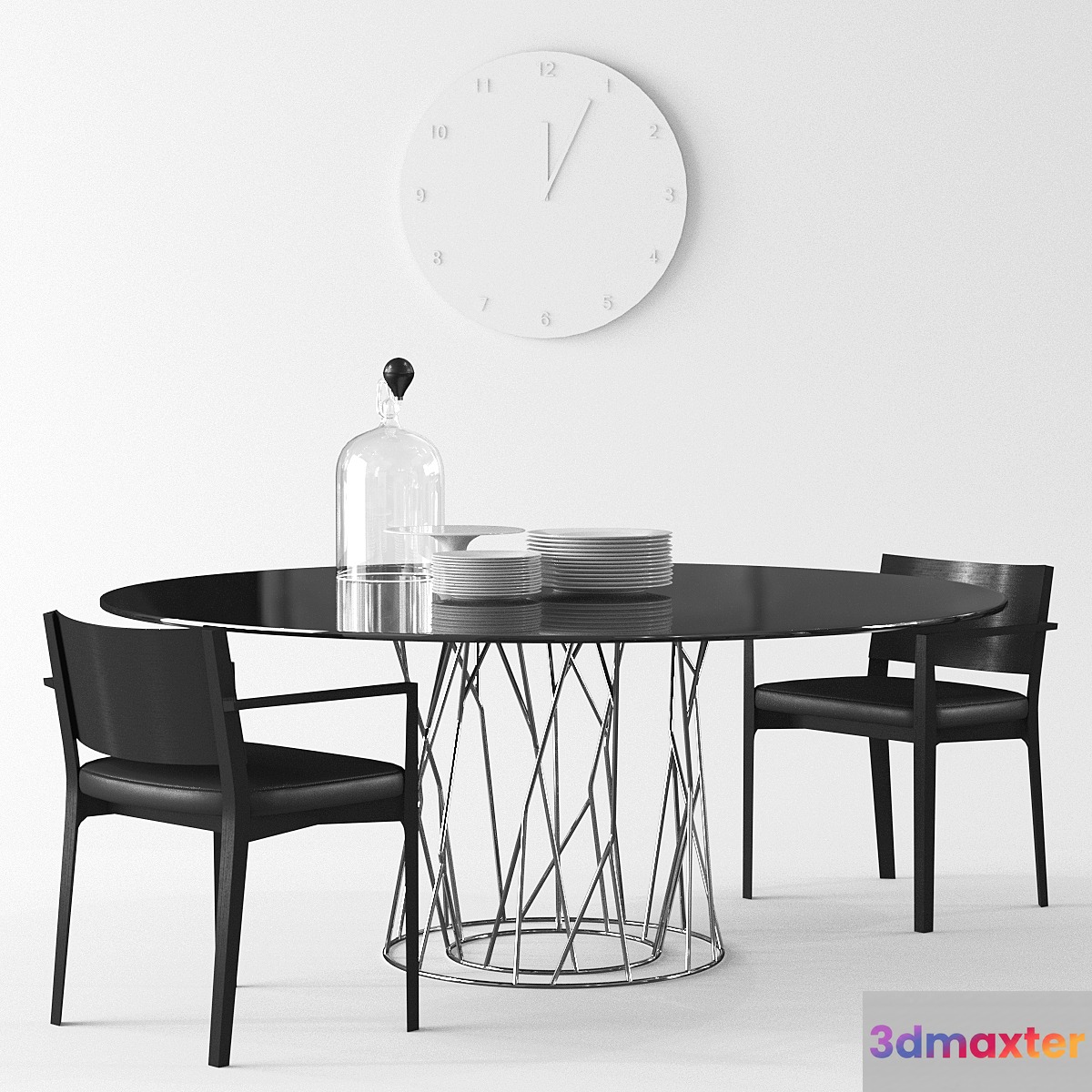 Porro Synapsis table and Como chair
