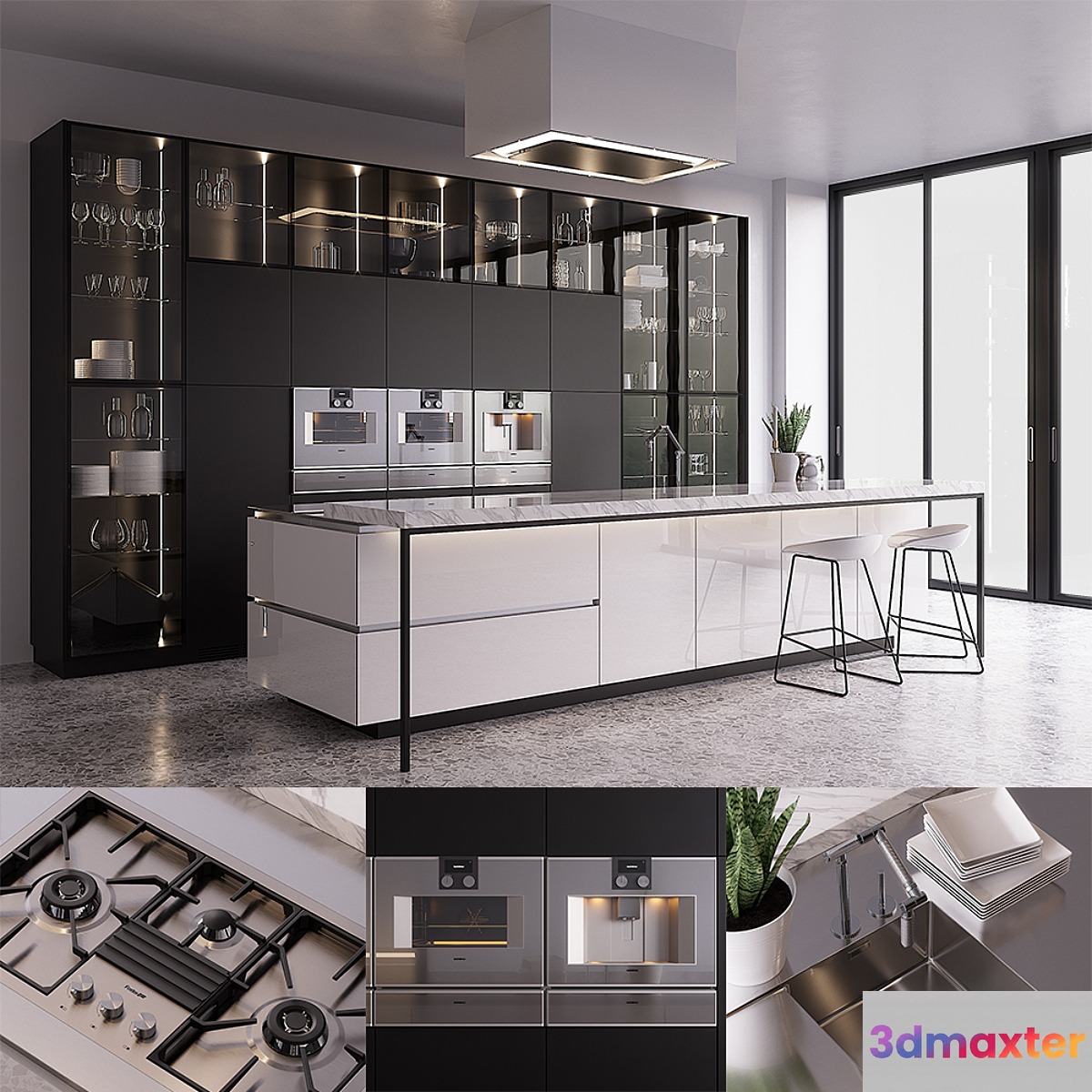 Kitchen Poliform Artex (vray GGX corona PBR)