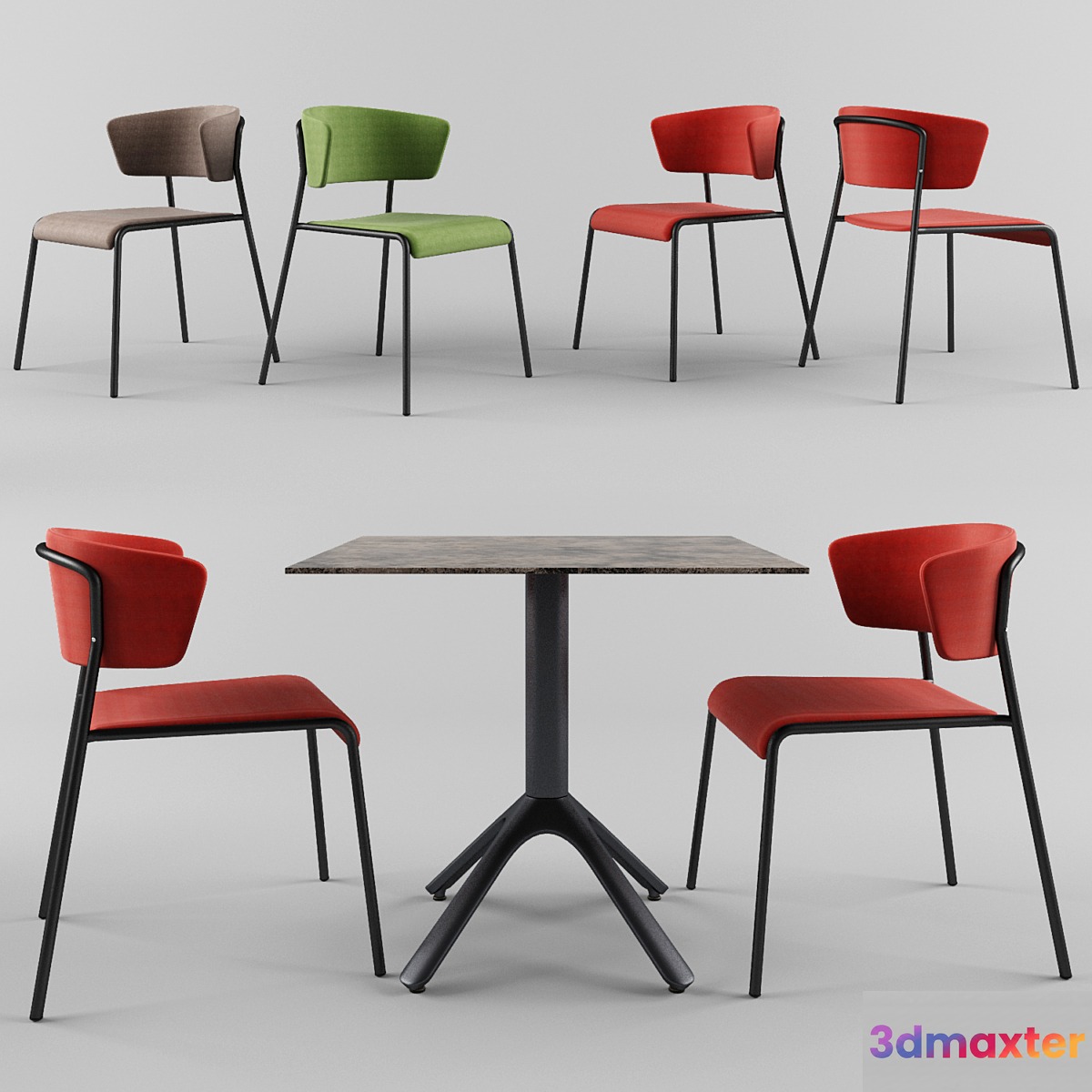 Table SCAB DESIGN Nemo. Chair SCAB DESIGN Lisa - No.2