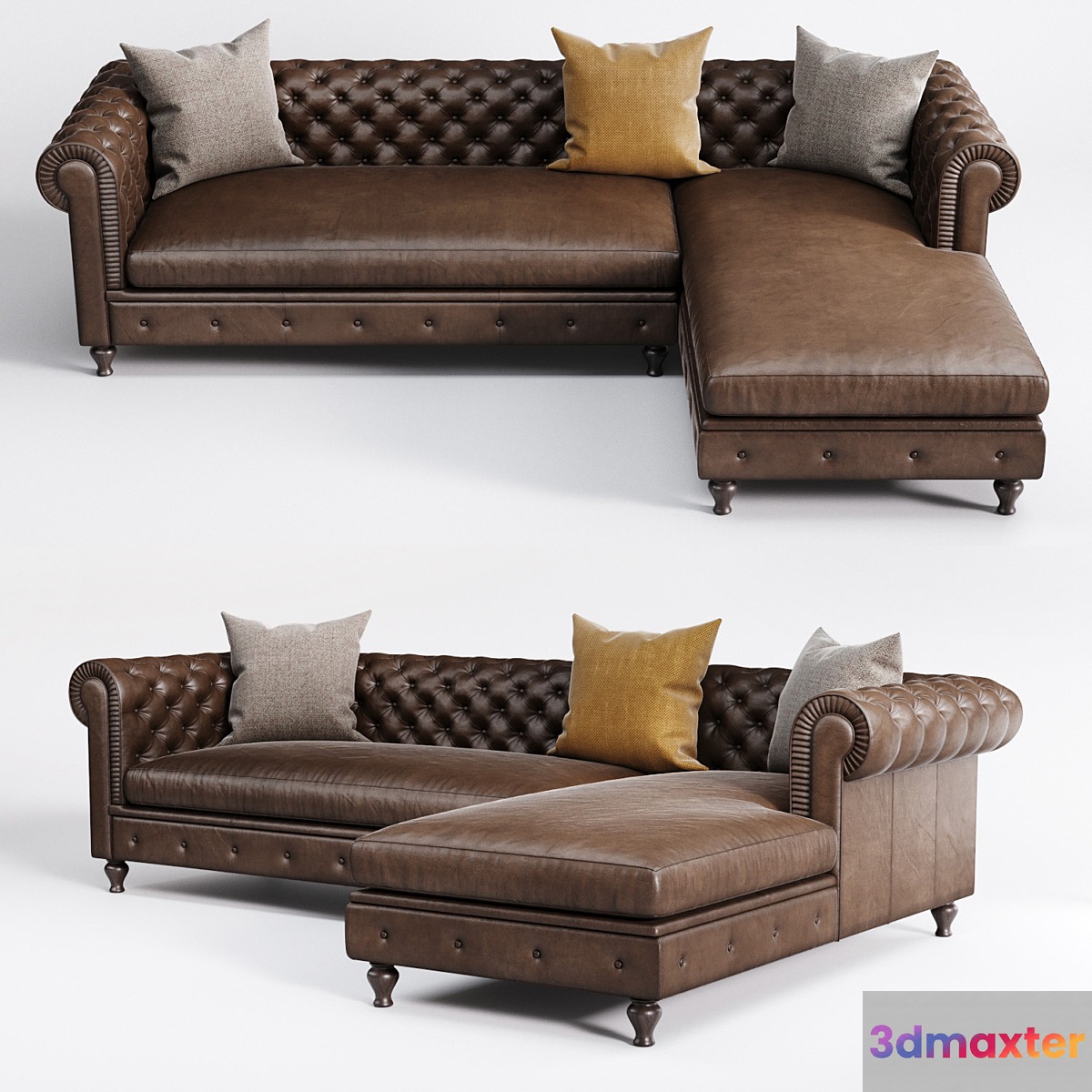 Corner Sofa Sofa Chester Alberta Salotti 3D Max