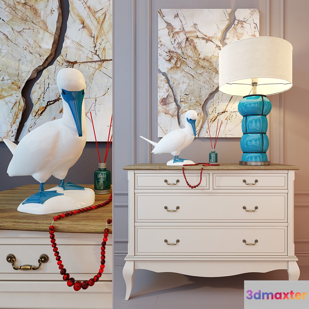 Chest of drawers Leontina. The floor. 3D Max