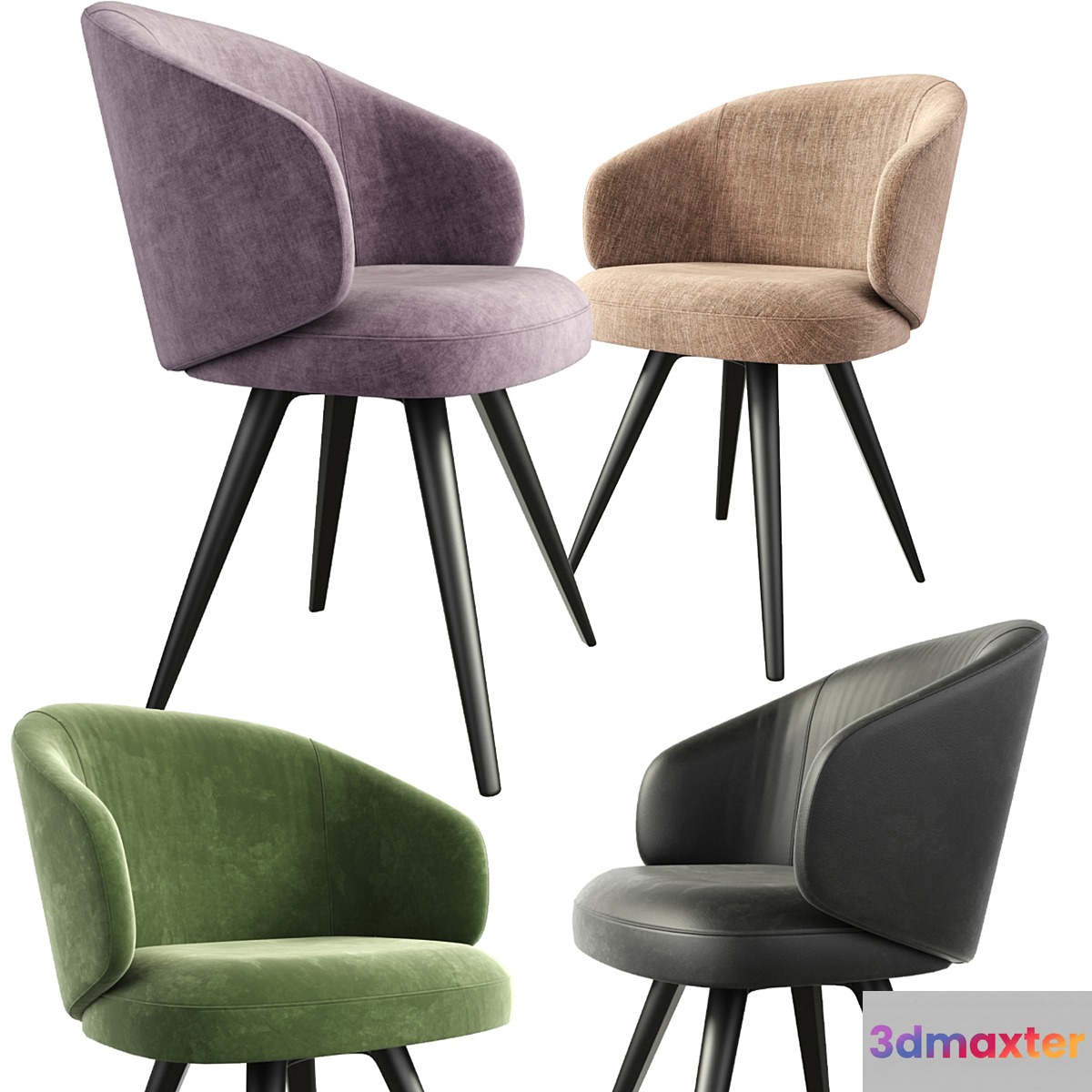 Lema Dining Chair With Solid Base - No.4