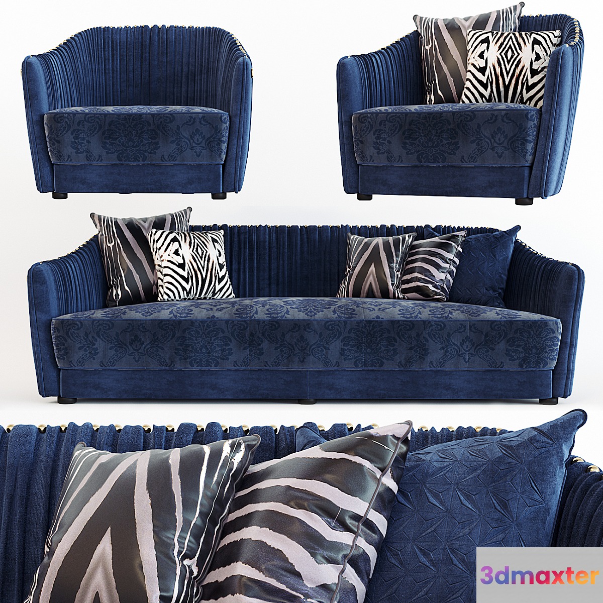 Roberto Cavalli Sharpei Sofa and Armchair - No.2